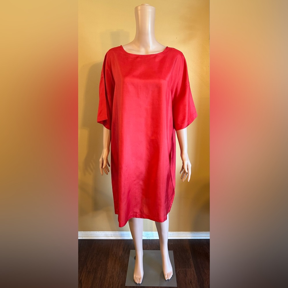 Marc Roberts One Size Fits Most Red Silk Dress